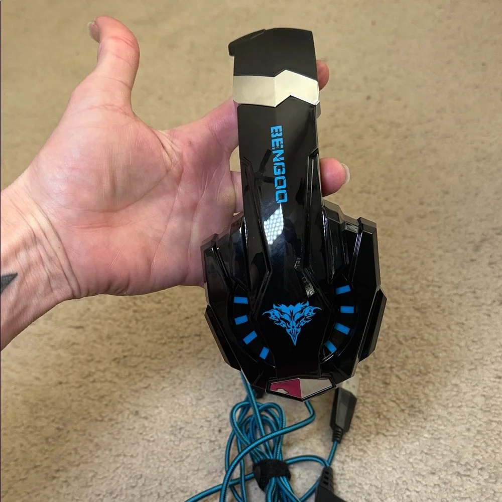Blue and Black Gaming Headset